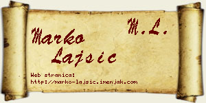 Marko Lajšić vizit kartica